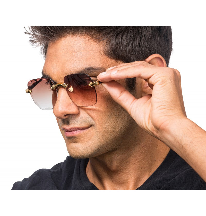 Lunettes fumées marron sans monture – disco années 70 – adulte