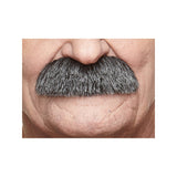 Moustache brosse poivre et sel – accessoire déguisement adulte – style rétro