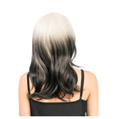 Two-tone black and white wig – short cut – fancy dress party – woman