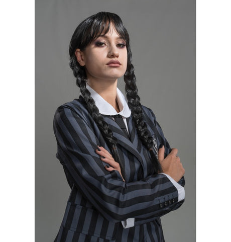Perruque Mercredi – Wednesday © – Halloween – adulte – tresses noires
