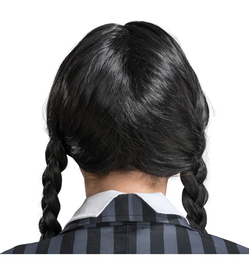 Perruque Mercredi – Wednesday © – Halloween – adulte – tresses noires