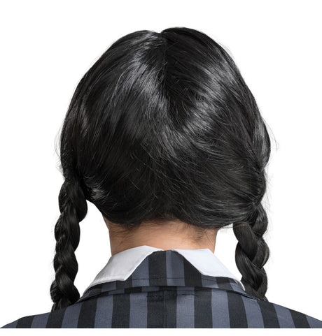 Perruque Mercredi – Wednesday © – Halloween – adulte – tresses noires