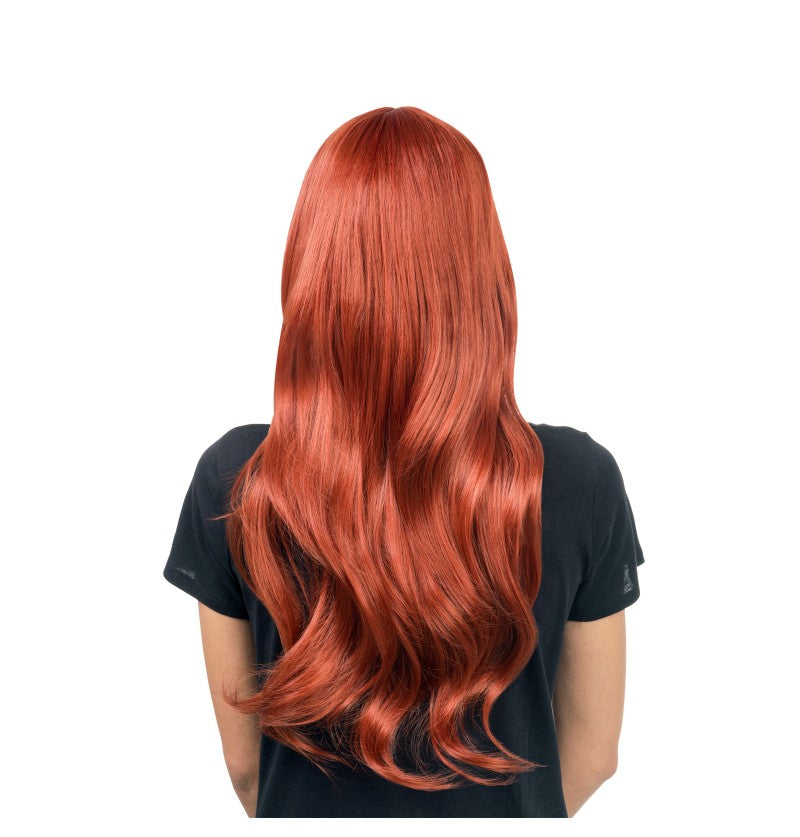 Perruque longue à frange rideau – soirée & cosplay – adulte