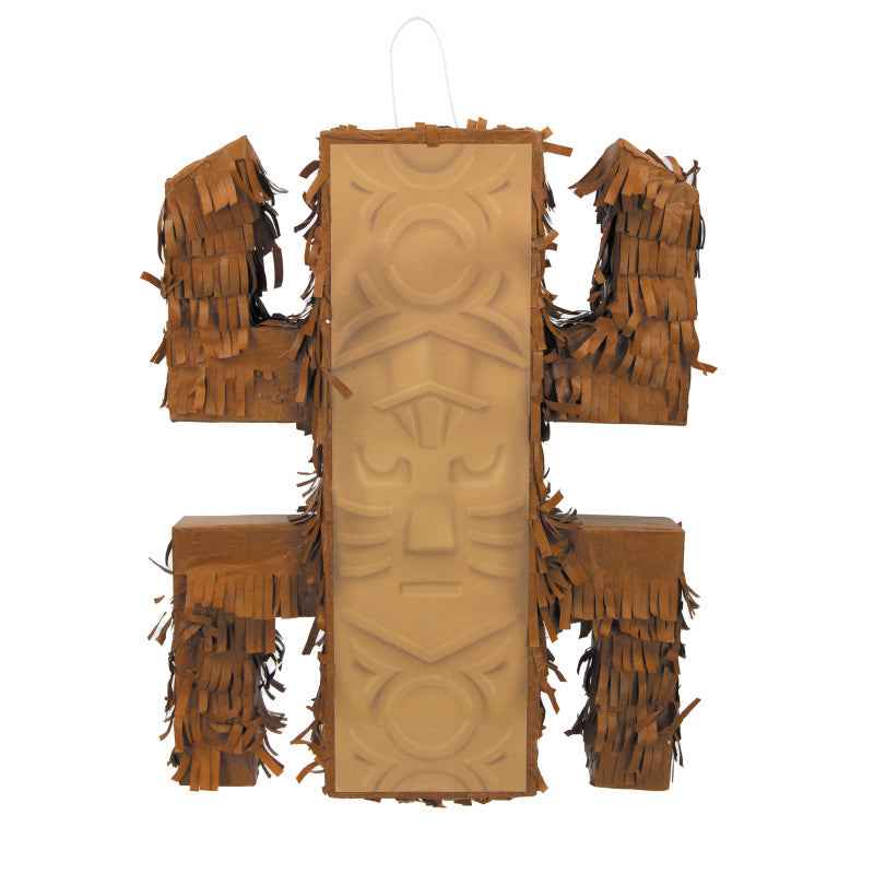 Pinata totem aventurier 36x10x46 cm, pinata à taper sans ficelle pour anniversaire enfant, décoration thème aventure