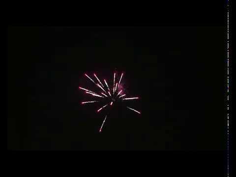 Feu d'artifice compact Coco Loco – 7 tirs, palmiers rouges et final crépitant