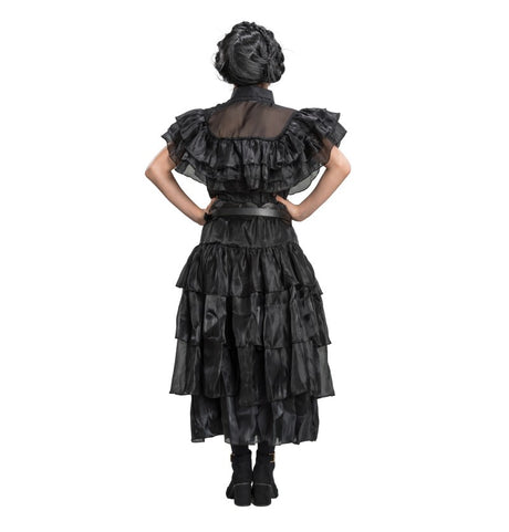 Schwarzes Ballkleid Mittwoch Addams © – Halloween & Partys – 2-teilig