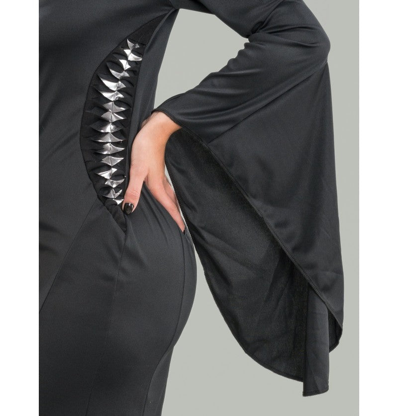 Robe Morticia noire gothique – Wednesday © – soirée Halloween – 1 pièce