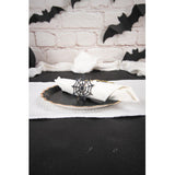 Rond de serviette Halloween – motif araignée métal noir – Ø 3,5 cm –