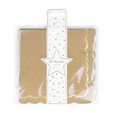 Kraft and gold scalloped napkins – set of 16 – 33×33 cm –