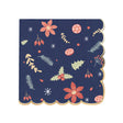 Serviettes festonnées 33x33 cm motif Nuit de Noël avec galon doré, pack de 16 serviettes jetables décoratives pour table de Noël