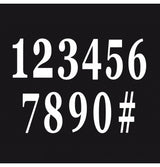 Chiffres adhésifs noirs – décoration fête & signalétique – lot de 12 – 14 cm