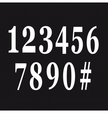 Chiffres adhésifs noirs – décoration fête & signalétique – lot de 12 – 14 cm