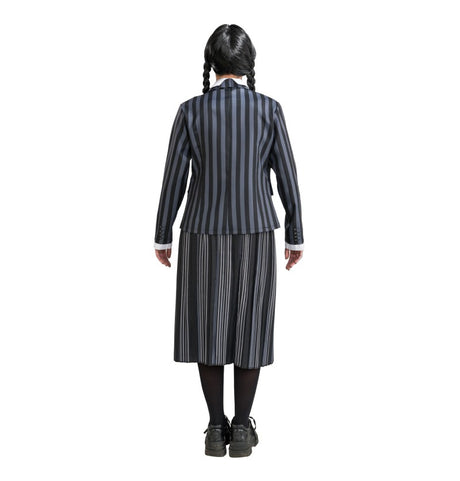 Déguisement Mercredi Addams – Wednesday © – noir et gris – 3 pièces adulte