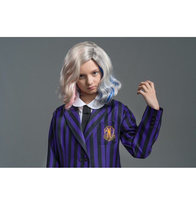 Wednesday Costume © Women's – Purple and Black Uniform – 3 Pieces